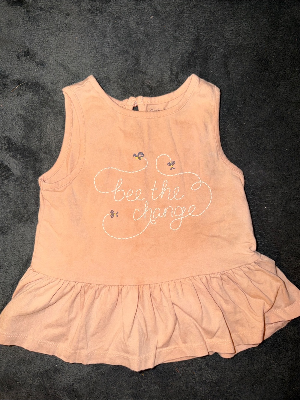 Cynthia Rowley Peach Sleeveless Ruffle Top - 18 months